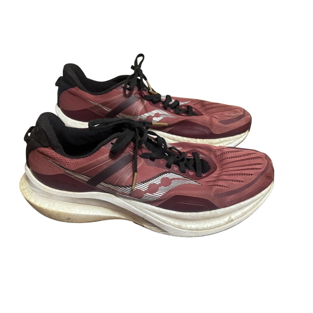 Saucony Tempus Running Shoes Mens Burgundy Good Stability Sneakers